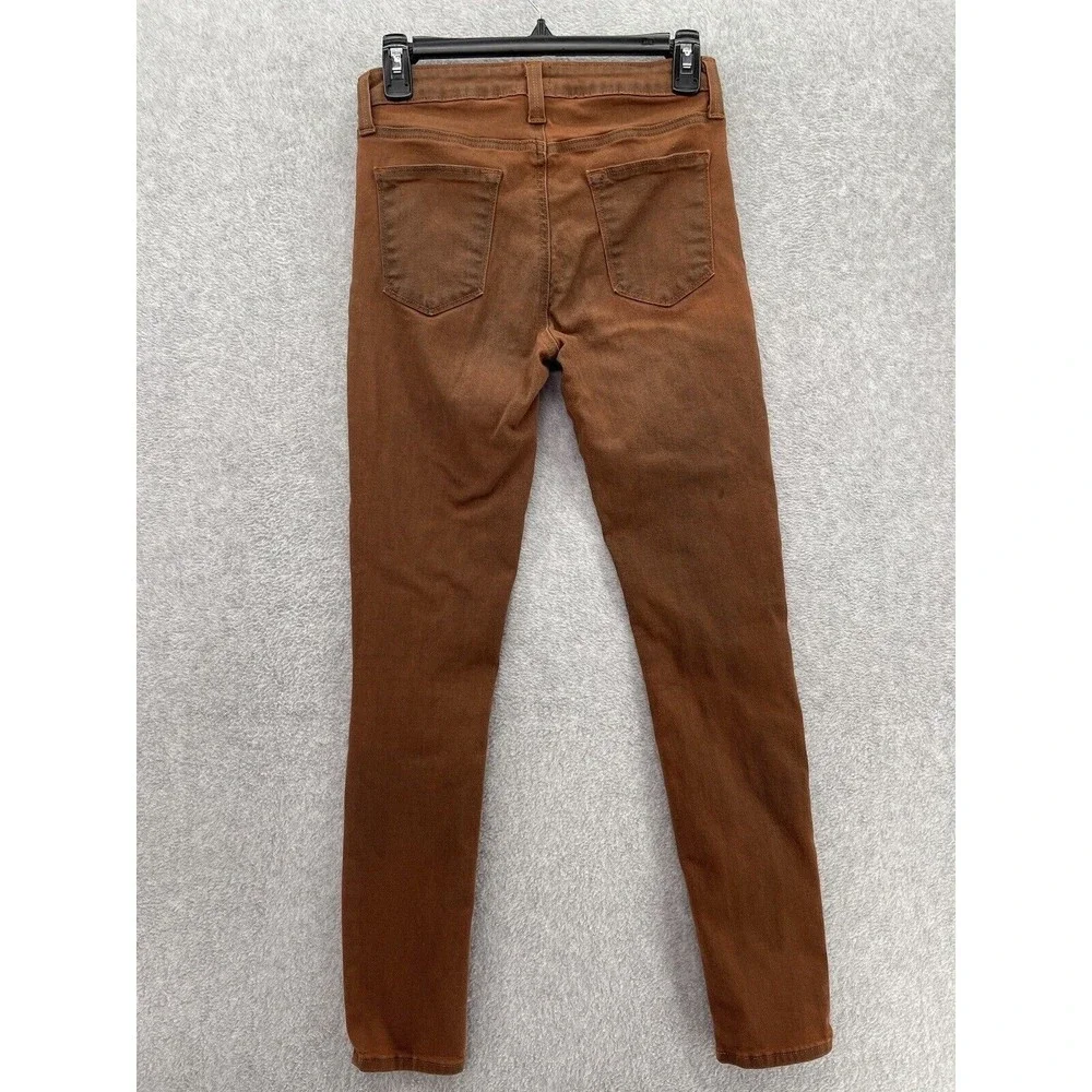 JustBlack Women's Pants Distressed Brown Size 27 Skinny Cotton Blend USA Made - Picture 2 of 14